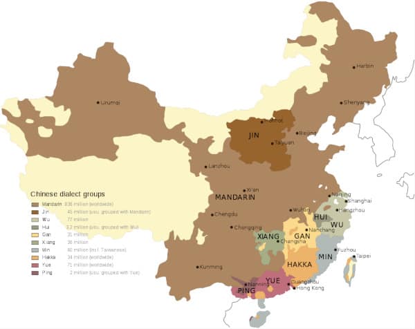  Chinese language different dialects and variations
