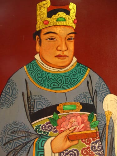 Drawing of an eunuch at Temple of the Five Concubines