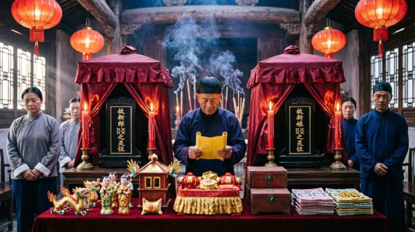 Traditional Ghost Marriage (Minghun) Ritual