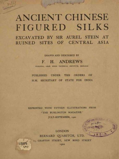 Ancient Chinese figured silks by F.H. Andrews - 1920