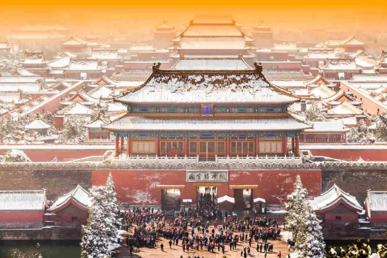 The Forbidden City in winter,Beijing,China