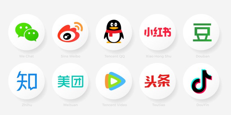 Chinese Social Media logos