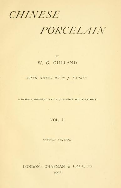 Chinese porcelain by W. G. Gulland - 1902