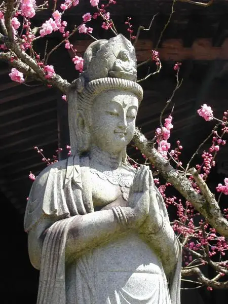 Kannon statue in Daien'i, Mount Kōya, Japan