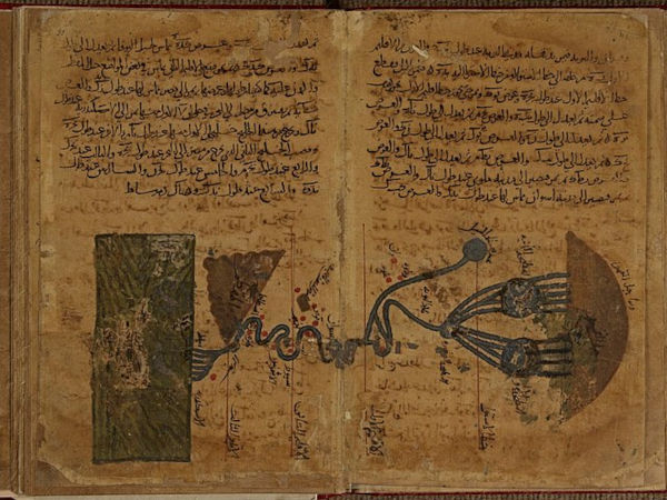 Earliest extant map of the Nile, in Al-Khwārazmī’s Kitāb ṣūrat al- arḍ.