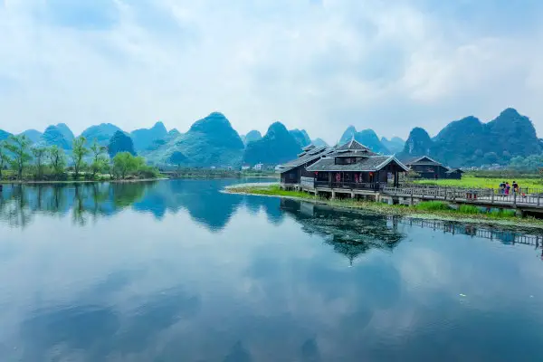 Guilin ,China, March,24th,2014, the Fairyland Park , famous tourism scenic area, Yangshuo Town, Guilin ,China