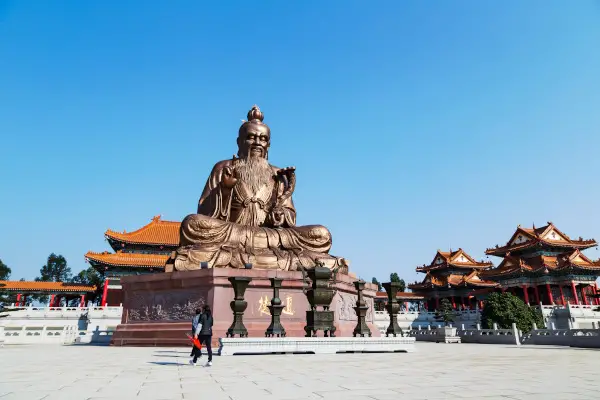 Laozi Statue in Yuanxuan Taoist Temple Guangzhou