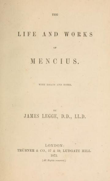 The Chinese classics - Mencius by James Legge - 1867