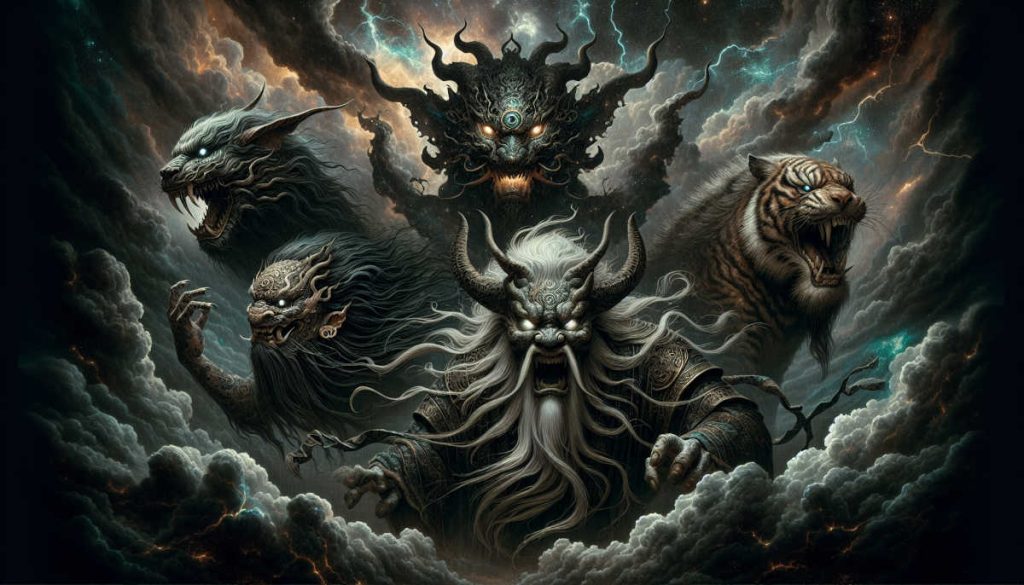 The four evil creatures of chinese mythology