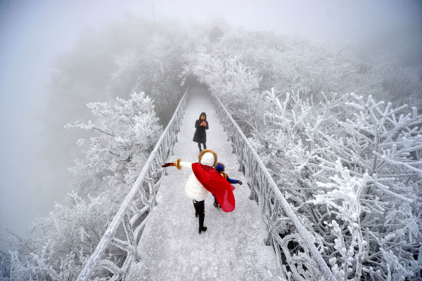 Spectacular view of rime in central China