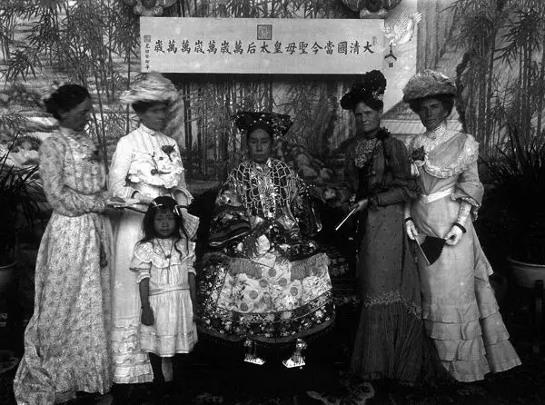 The_Qing_Dynasty_Cixi_Imperial_Dowager_Empress_of_China_On_Throne-