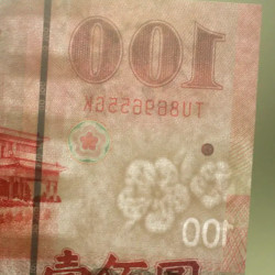 Watermark on the new Taiwan dollars