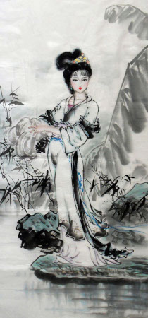 Xi Shi. Painting from inkdancechinesepaintings.com