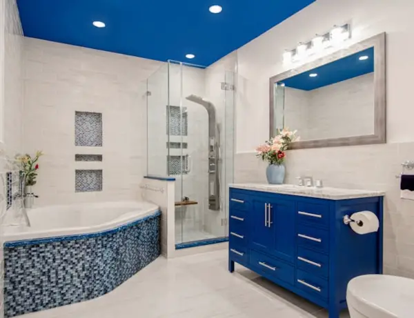 How to Feng Shui Your Bathroom. Blue bathroom