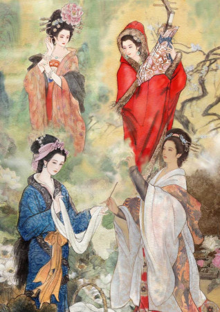 The Four Beauties painting