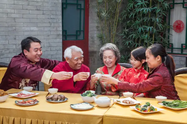Chinese family dinner