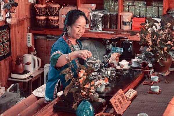 Chinese woman at work